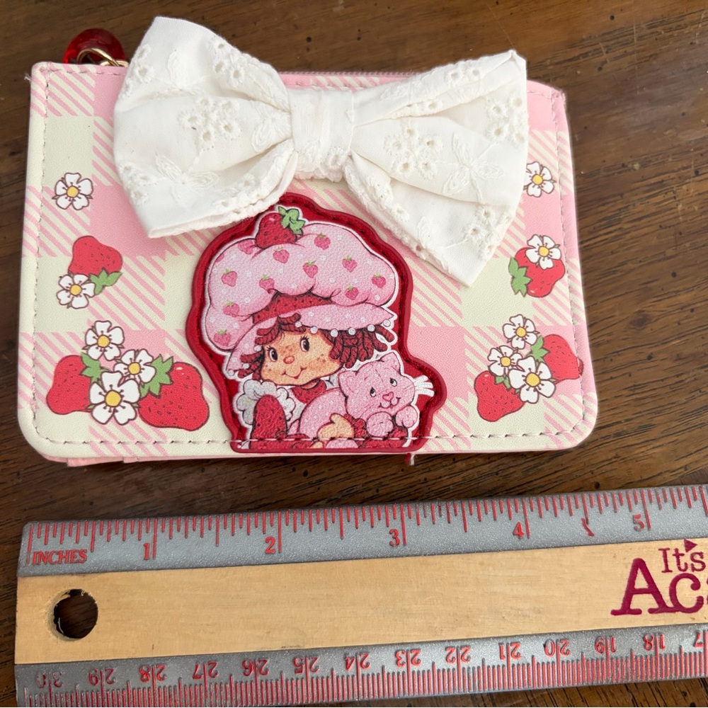 Strawberry Character Pink Bow Wallet
